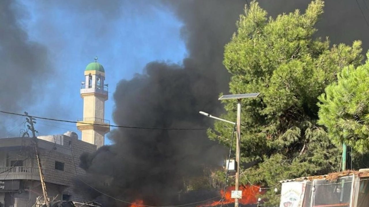 smoke Israel South Lebanonh