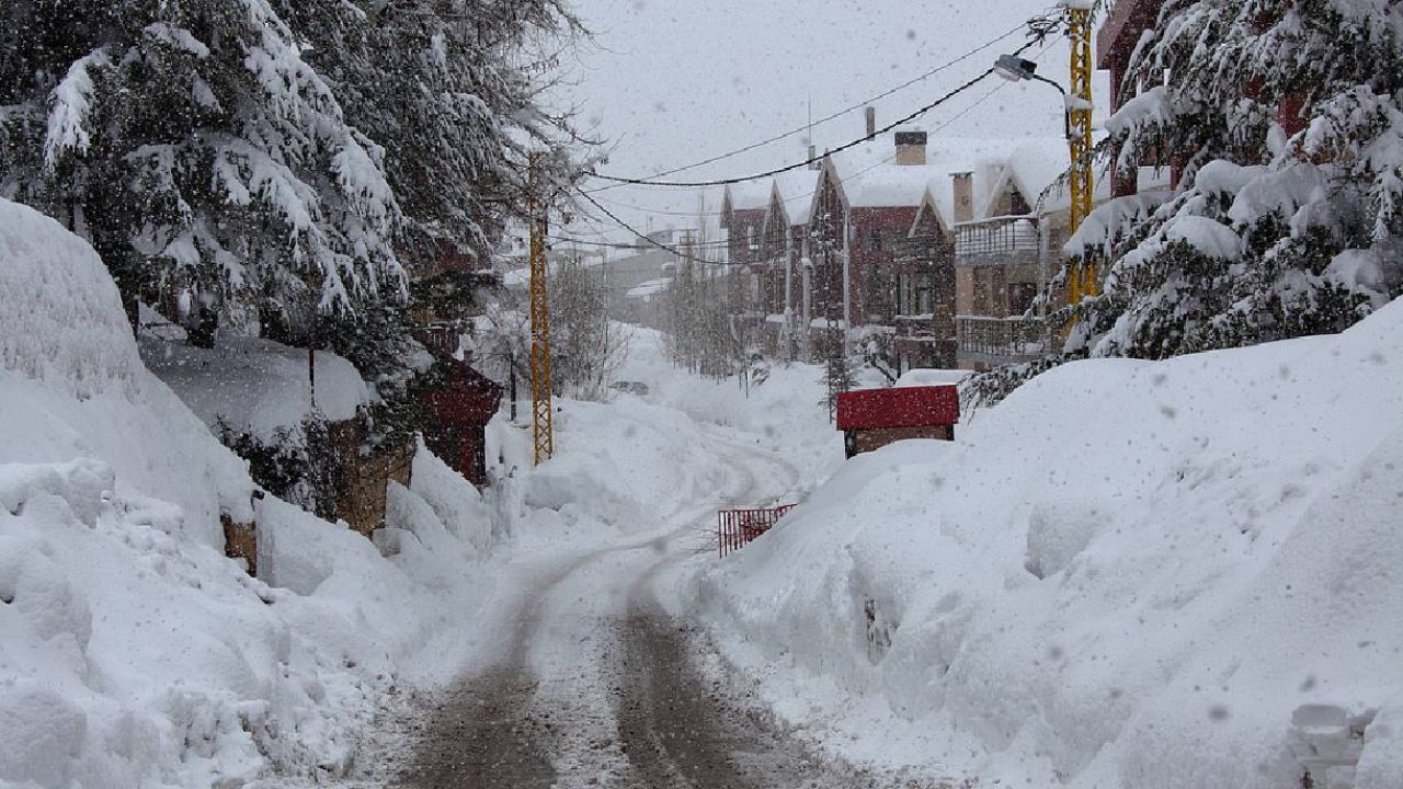 snow on road