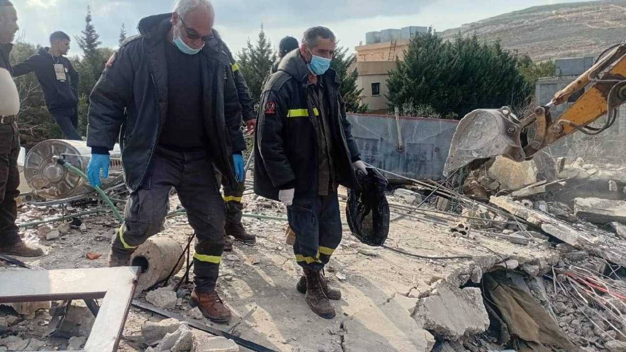 south - civil defence amid destruction
