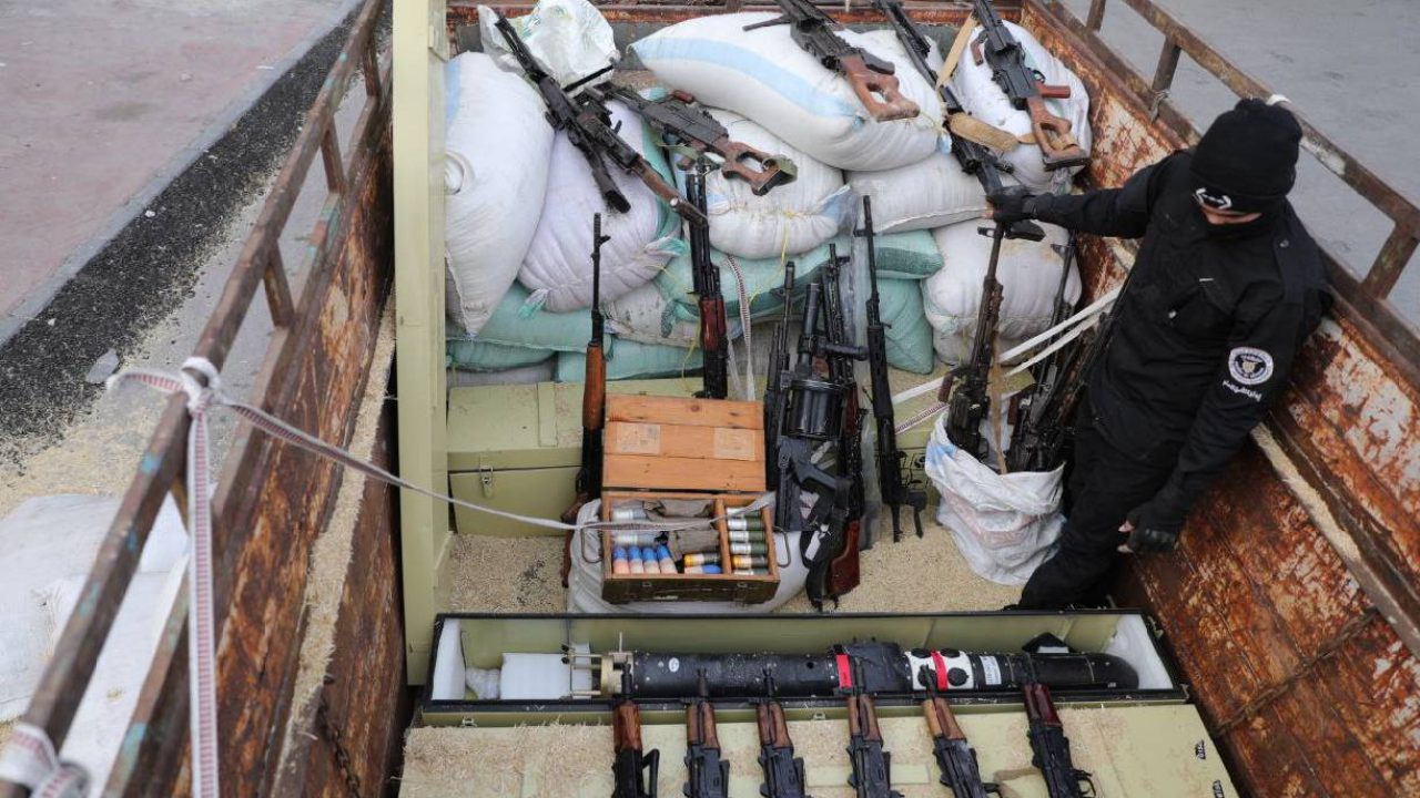weapons in truck