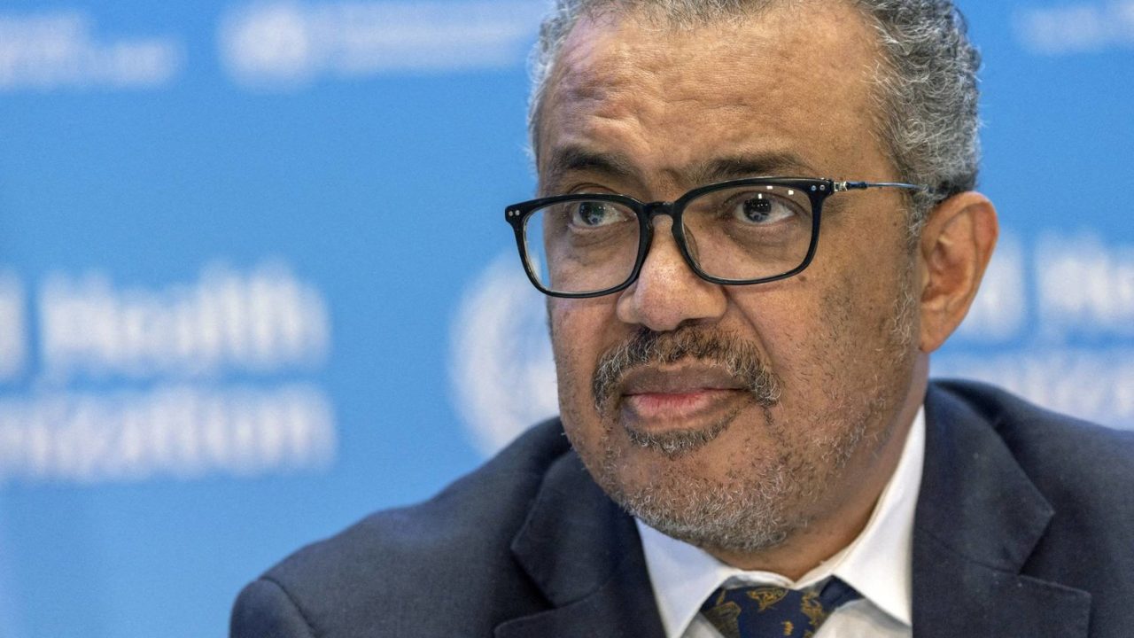 FILE PHOTO: Director-General of the World Health Organisation (WHO) Dr. Tedros Adhanom Ghebreyesus attends an ACANU briefing on global health issues, including COVID-19 pandemic and war in Ukraine in Geneva, Switzerland, December 14, 2022. REUTERS/Denis Balibouse/File Photo