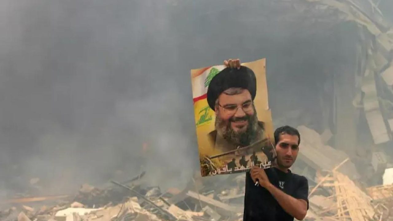 صورة نصرالله في الحرب photoshopped
