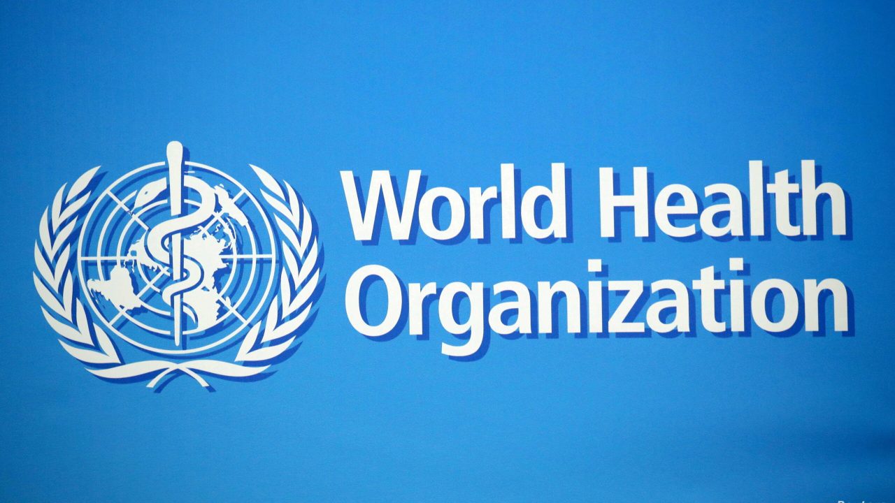 FILE PHOTO: A logo is pictured at the World Health Organization (WHO) building in Geneva, Switzerland, February 2, 2020.  REUTERS/Denis Balibouse/File Photo